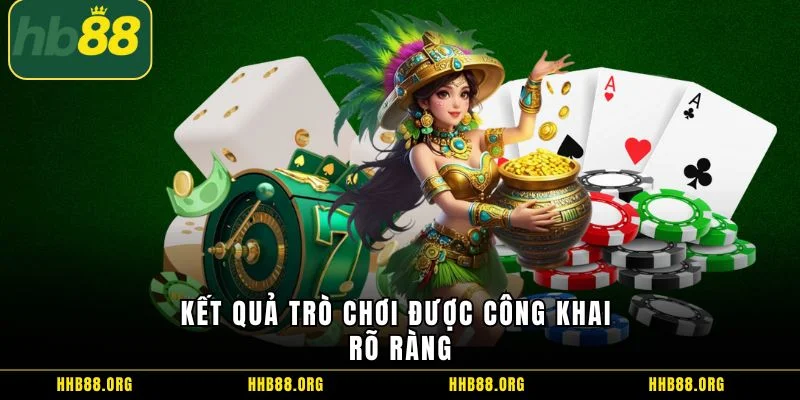 Kết quả trò chơi được công khai rõ ràng